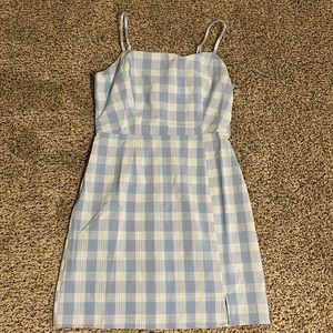gingham mini dress